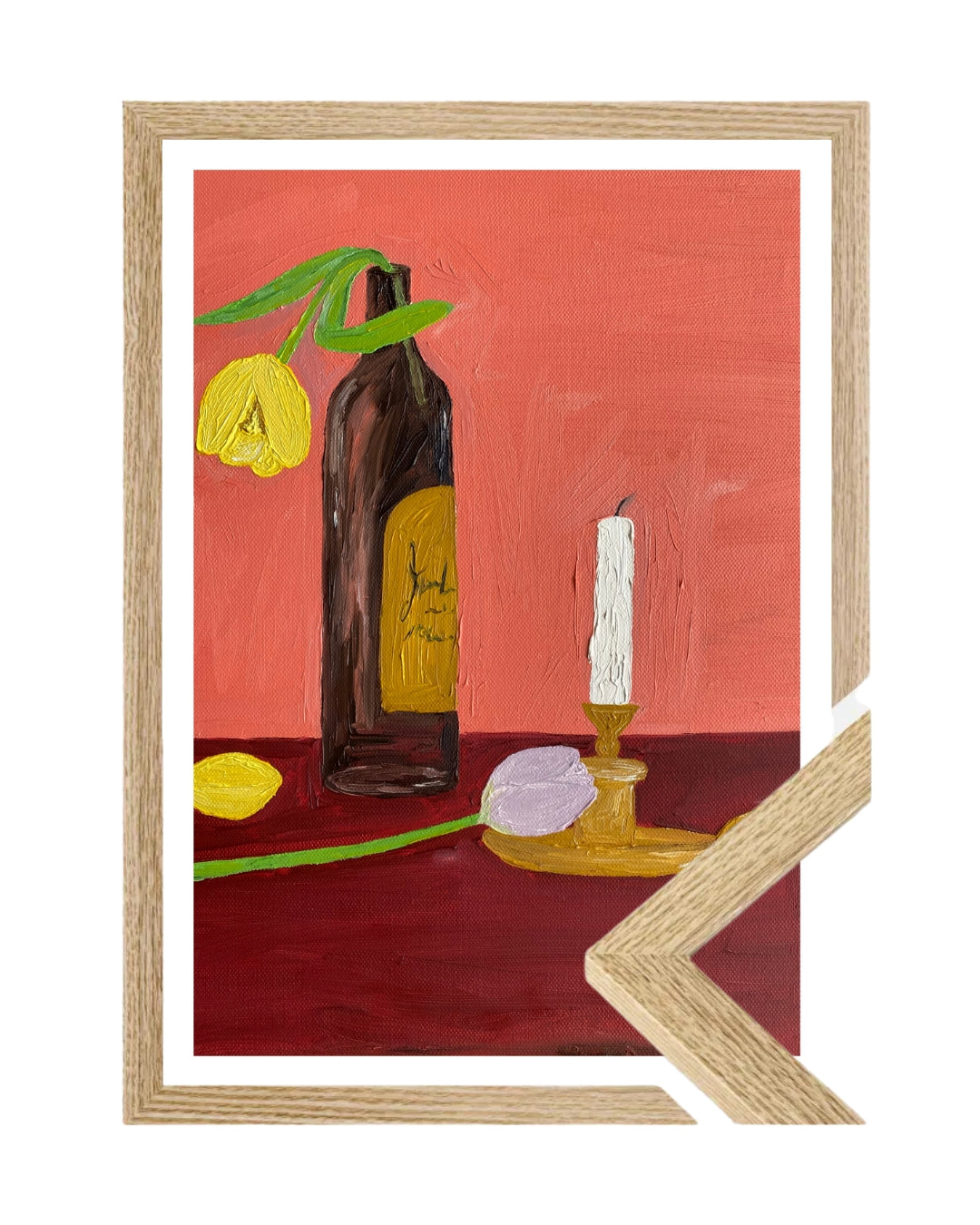 Candles, Wine and Flowers Fine Art Print
