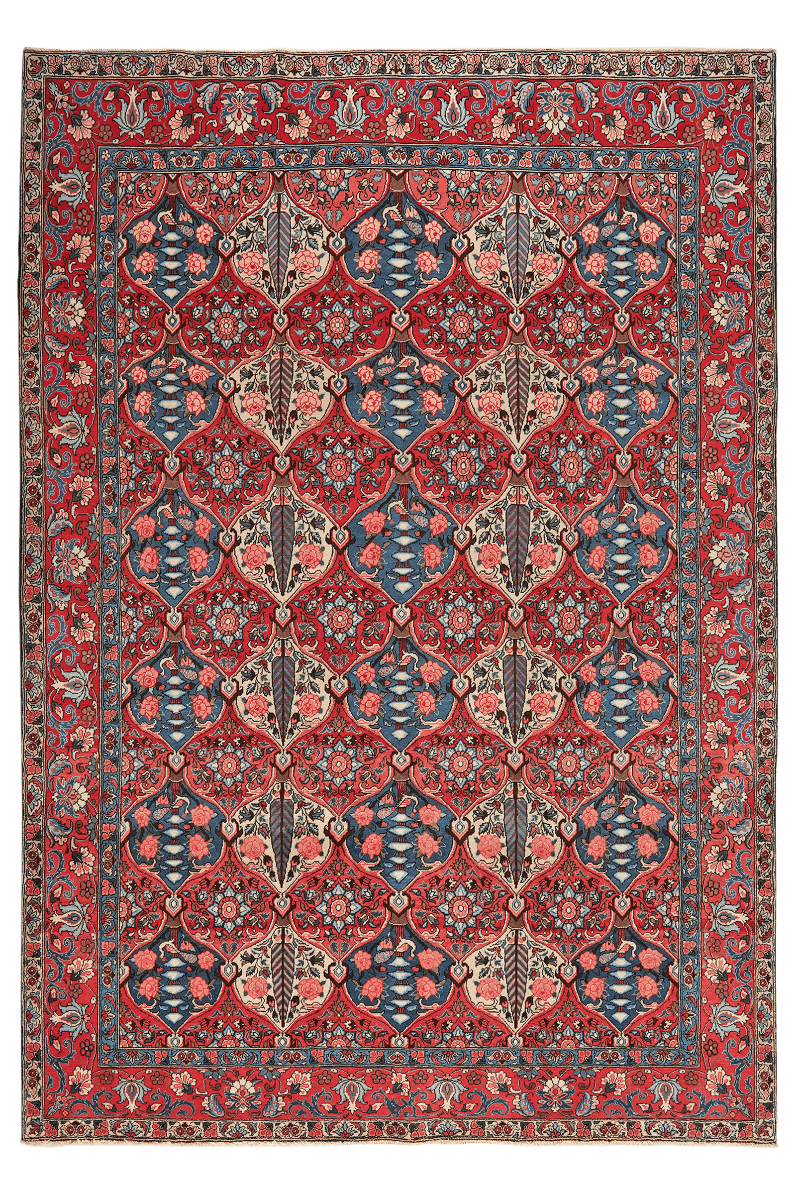 Bakhtiar — Hand-knotted, 206x303 cm, Multicolor, 100% Virgin Wool | Main view