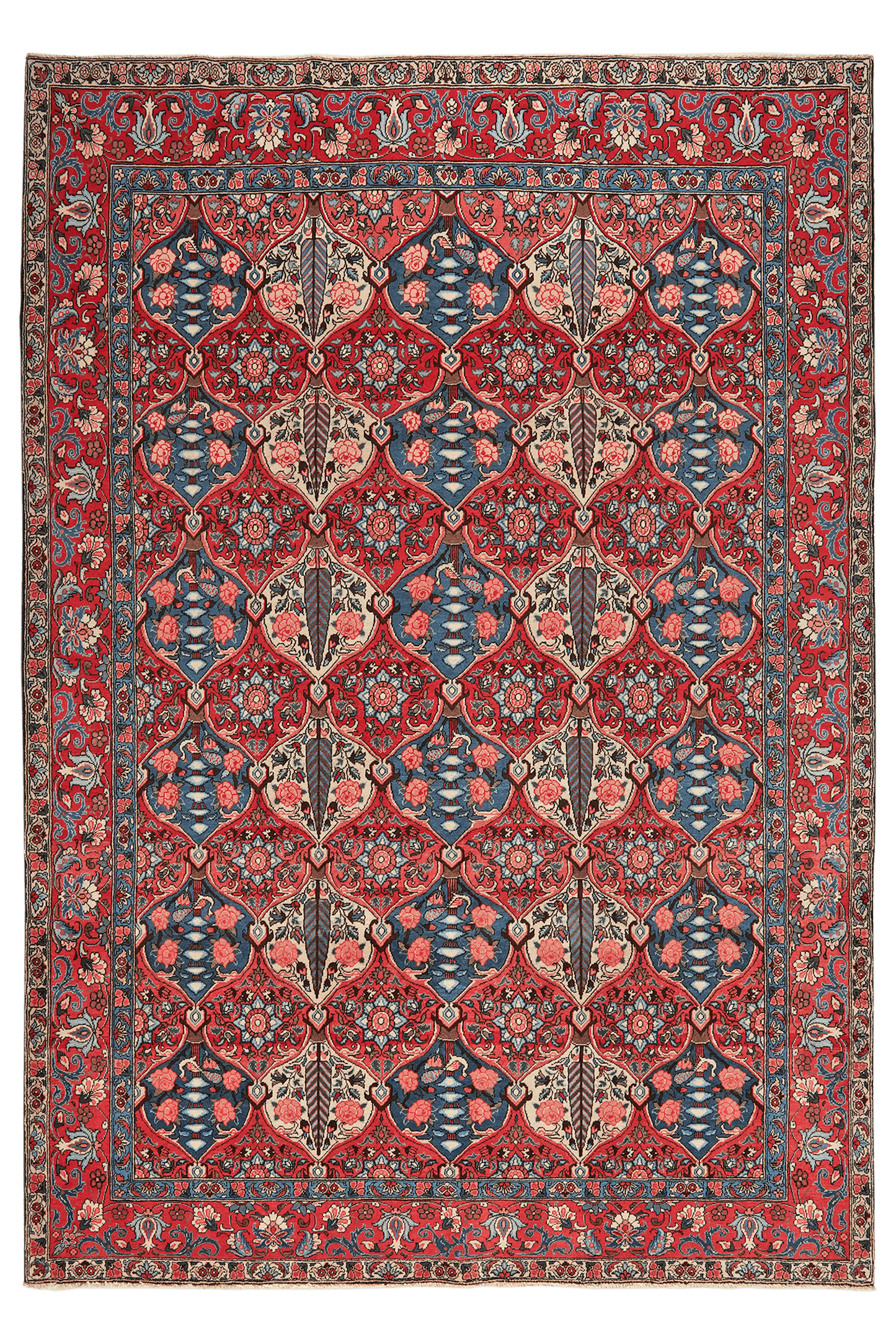Bakhtiar — Hand-knotted, 206x303 cm, Multicolor, 100% Virgin Wool | Main view