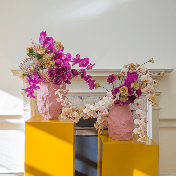 Crockery Big Vases by 1882 Ltd. with Max Lamb, a model hand crafted from plaster and turned into these stained earthenware creations