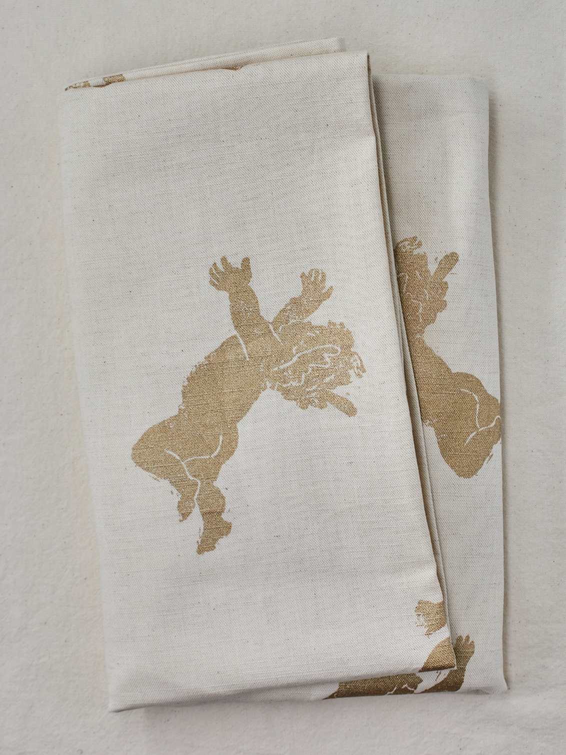 Christmas Gold Cherub Tablecloth