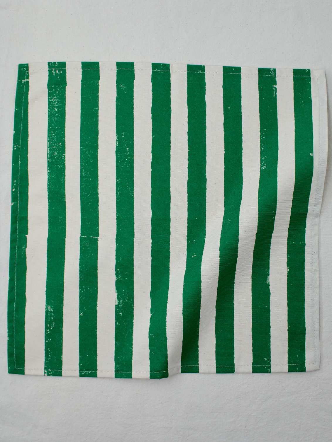 Christmas Green Stripe Napkins (Set Of Four)