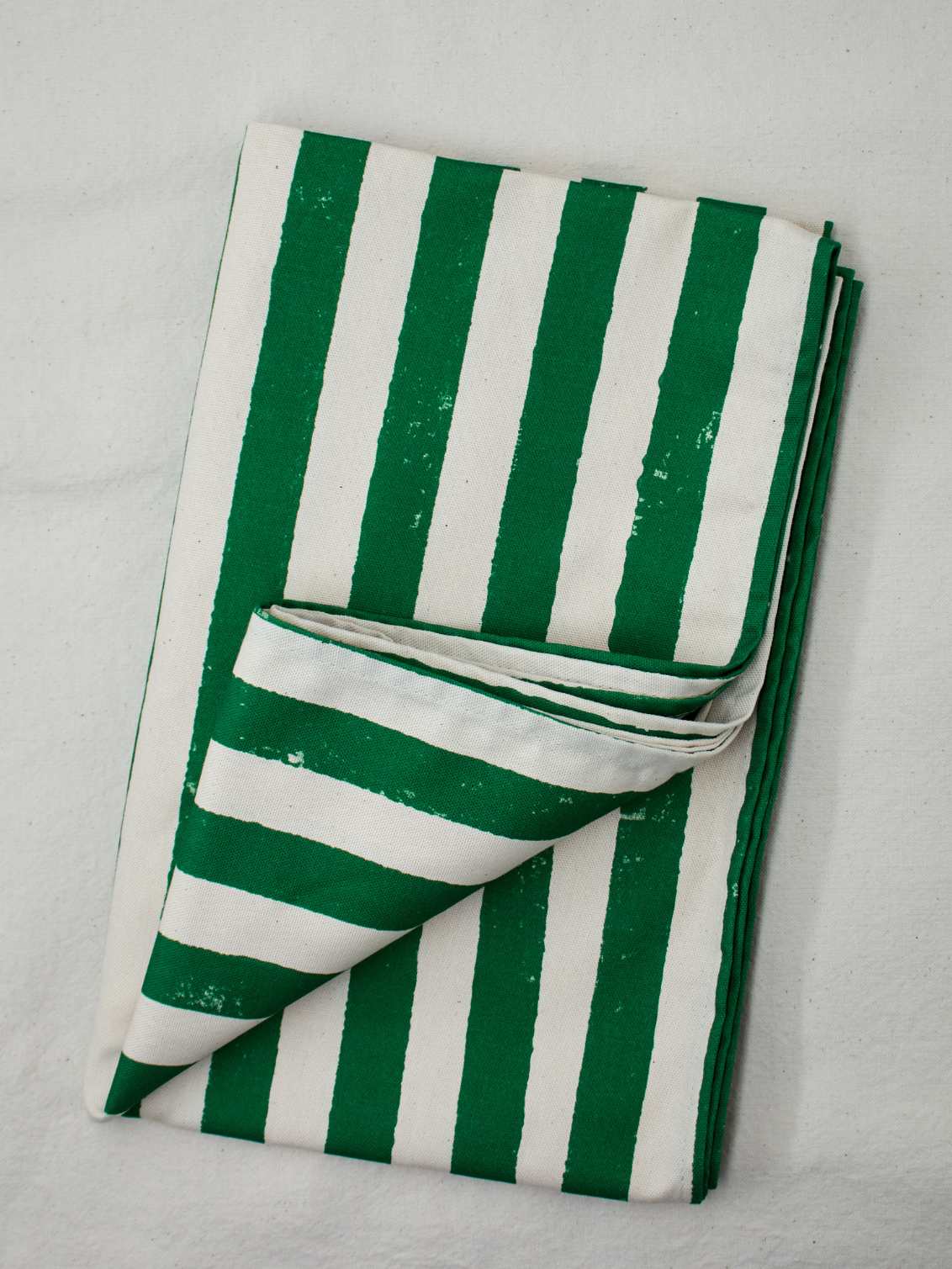 Christmas Green Stripe Table Runner