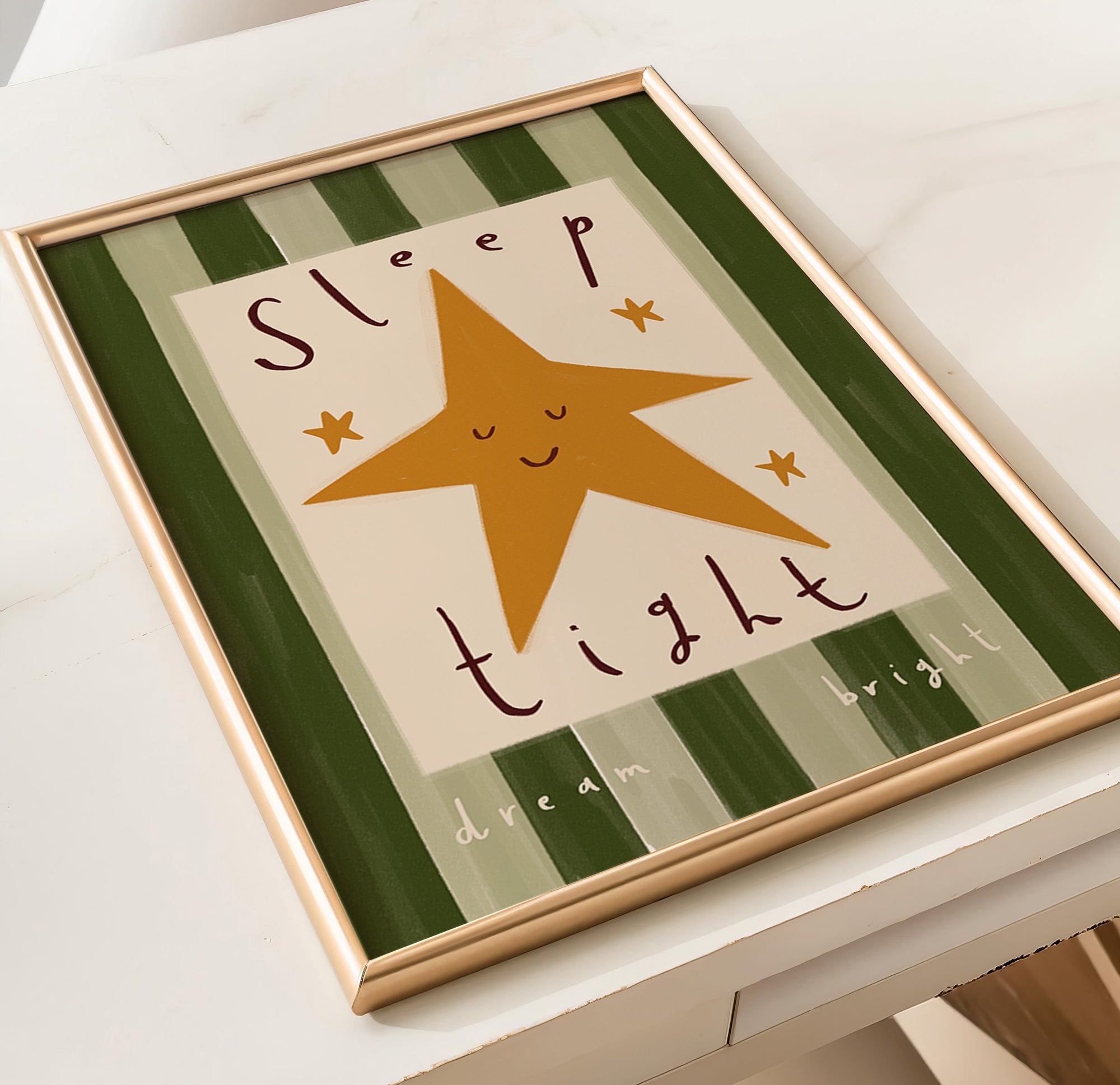 Sleep Tight Dream Bright | Nursery Print | UNFRAMED