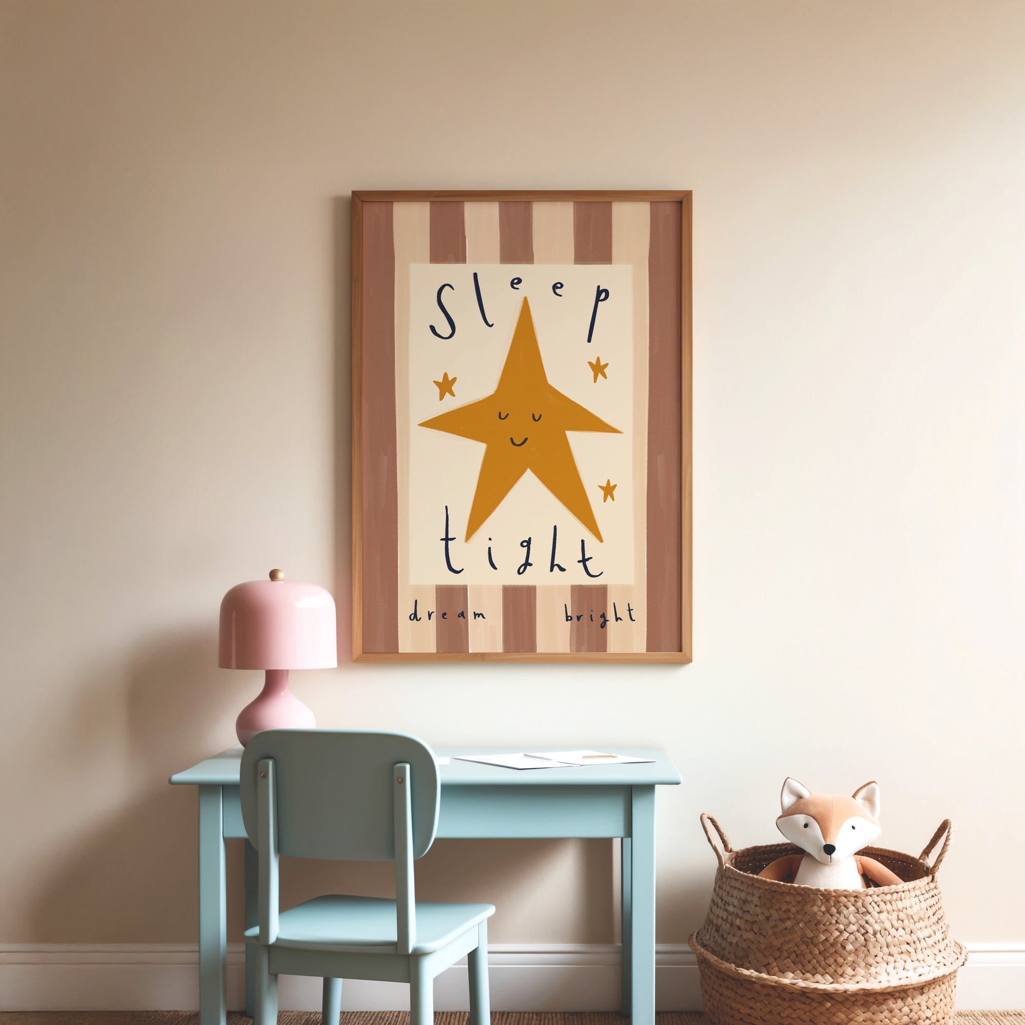 Sleep Tight Dream Bright | Nursery Print | UNFRAMED