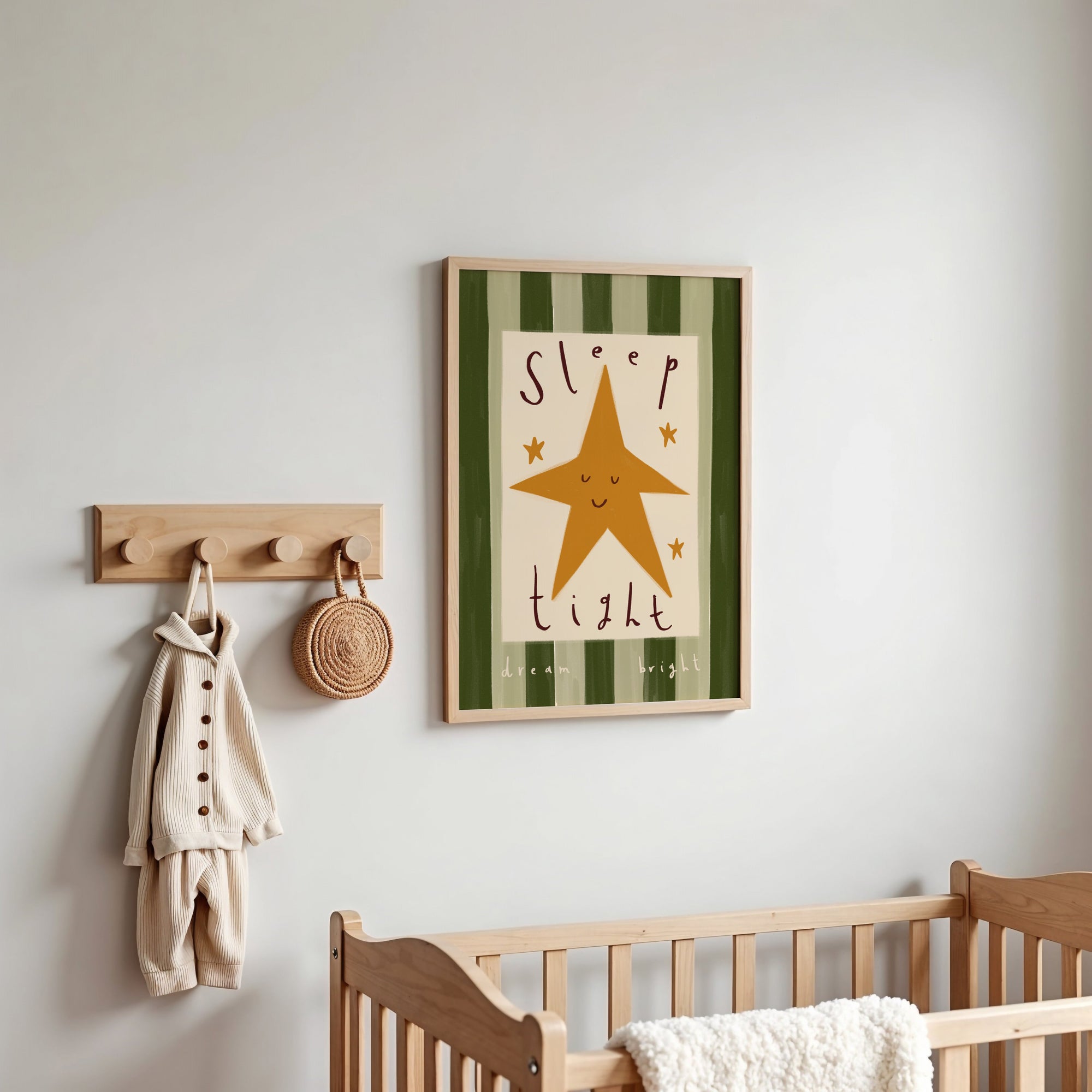 Sleep Tight Dream Bright | Nursery Print | UNFRAMED