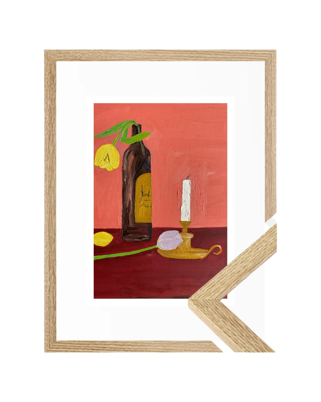 Candles, Wine and Flowers Fine Art Print