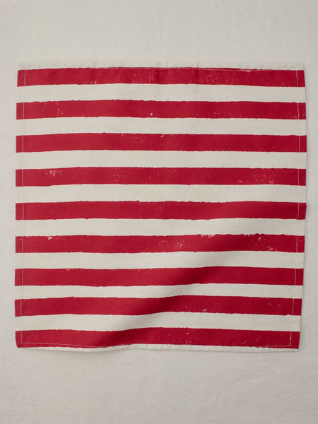 Christmas Red Stripe Napkins (Set Of Four)