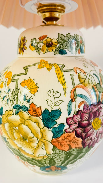 Antique Mason’s ‘Strathmore’ Jar Lamp