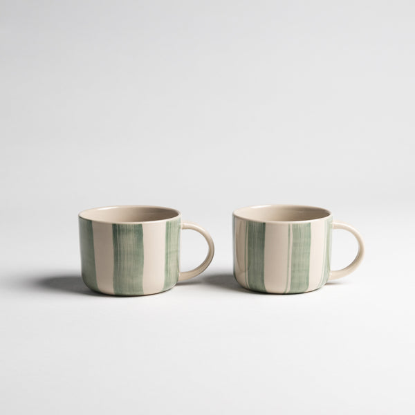Cornflower Mug - Brushed Sage Green - Medium (Set of 2)