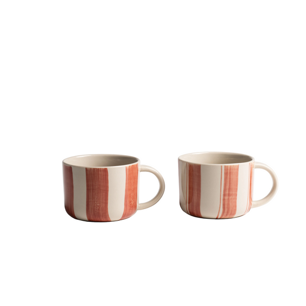 Cornflower Mug - Brushed Berry Red - Medium (Set of 2)