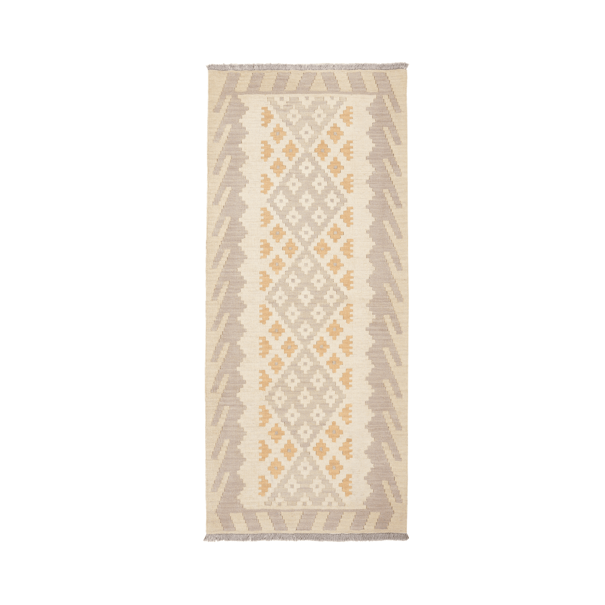 Kelim Gashgai Handwoven – Neutral, 197 x 84cm