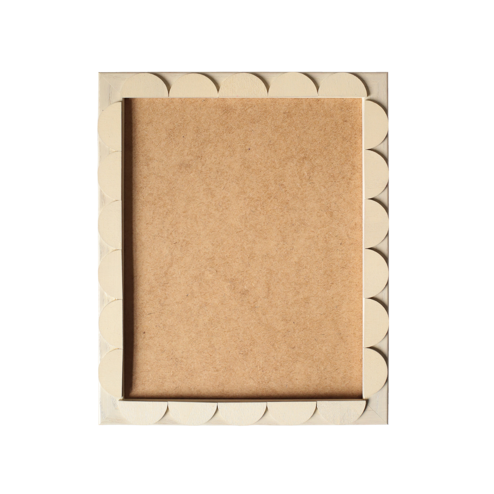 Oat Stained Scallop Frame