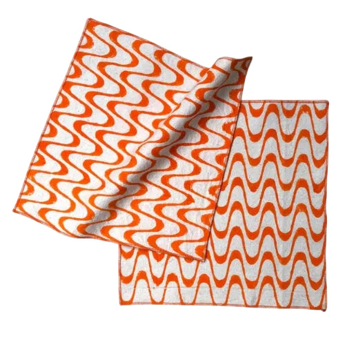 Orange Cheery Chits Kerchief Handkerchief | Block Print