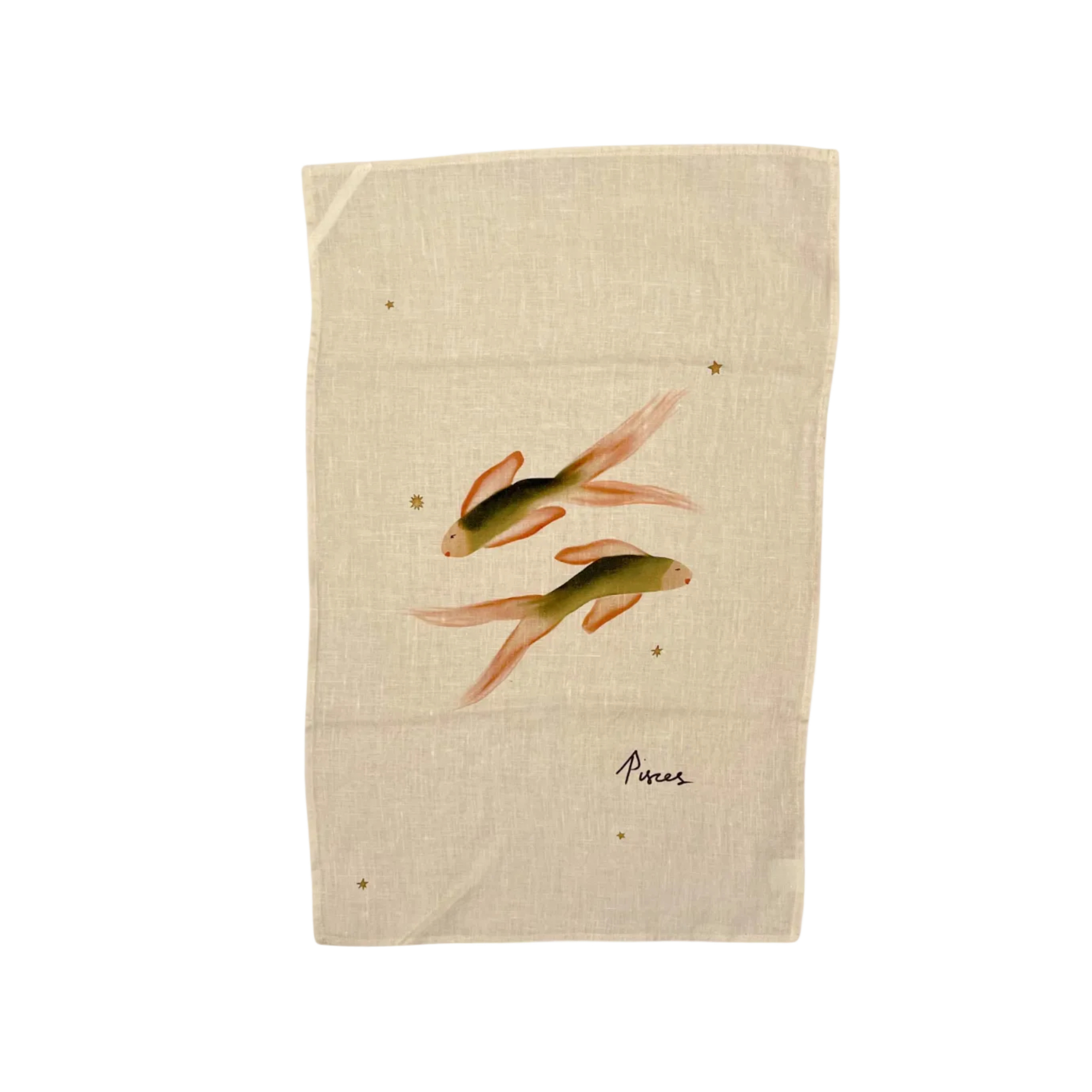 Linen Tea Towel "Pisces"