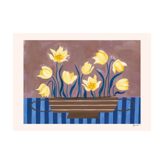 Butter Yellow Tulips Print