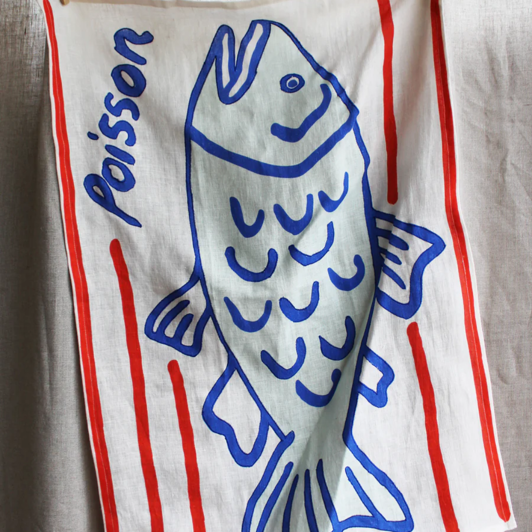 Poisson Tea Towel