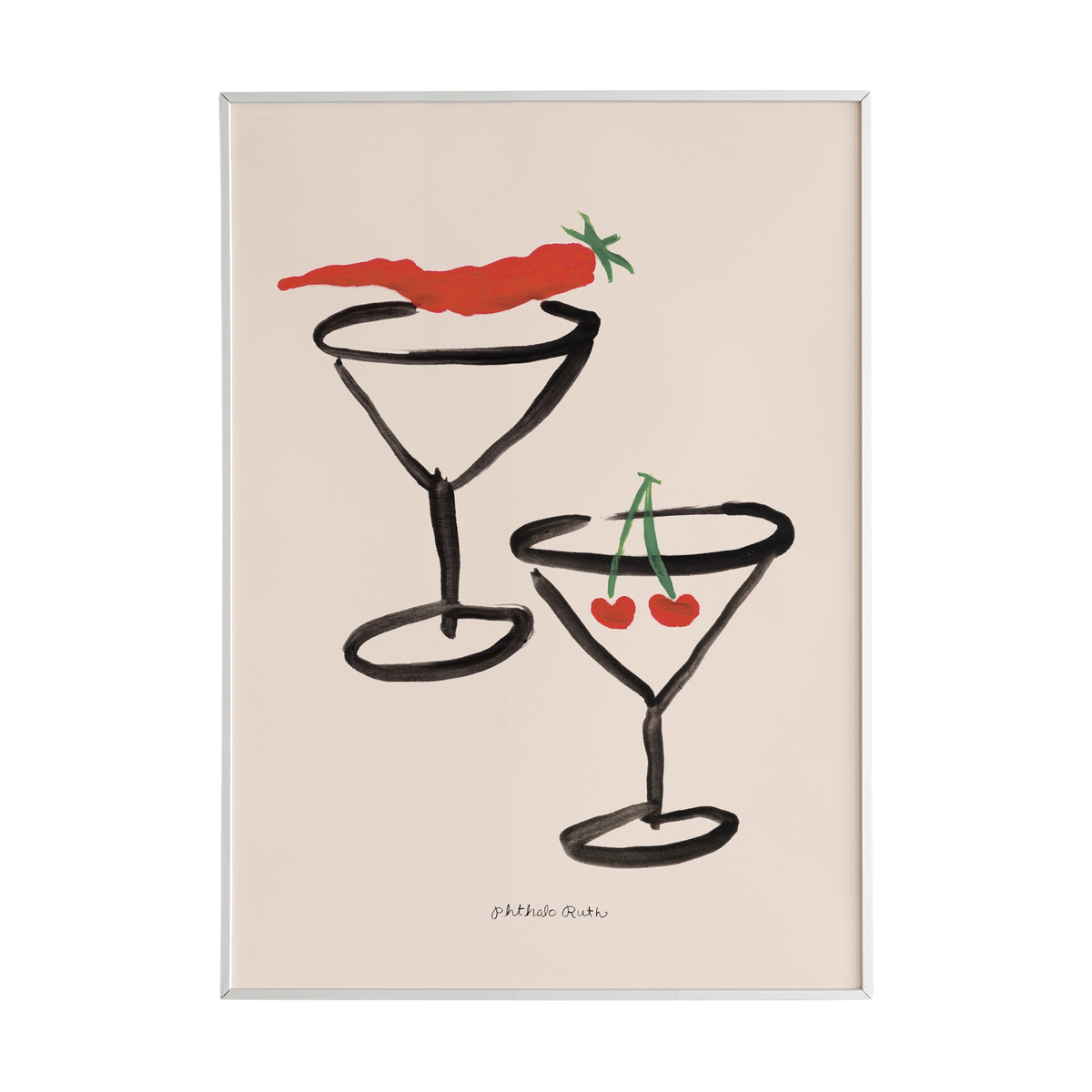 Chili Cherry Martini Art Print