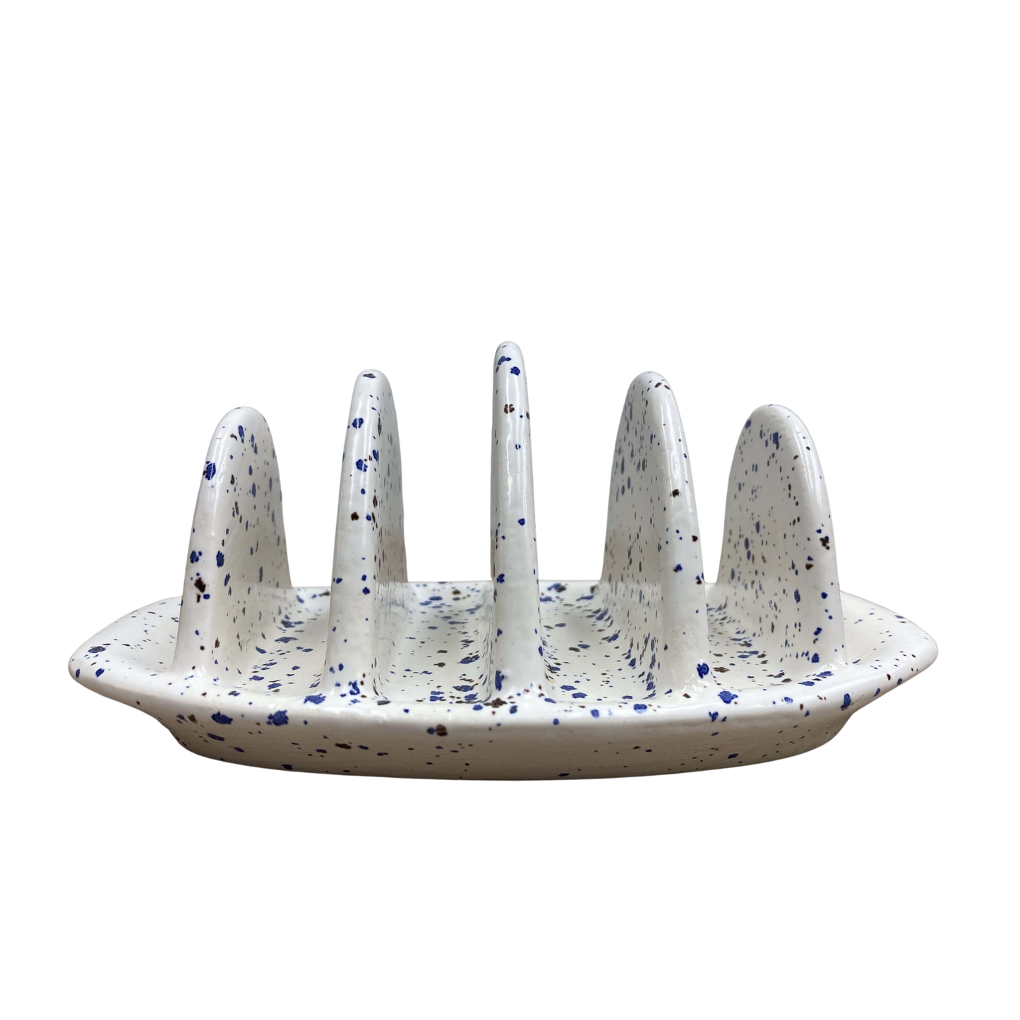 Toast Rack Speckled Blue Glaze