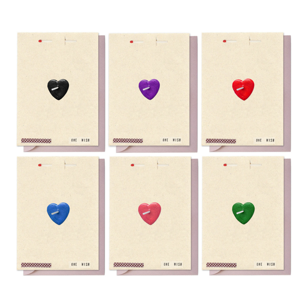 Hearts Rainbow Card Set