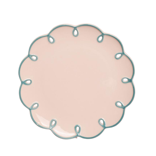 Sky Blue Scalloped Dessert Plate - Set of 4
