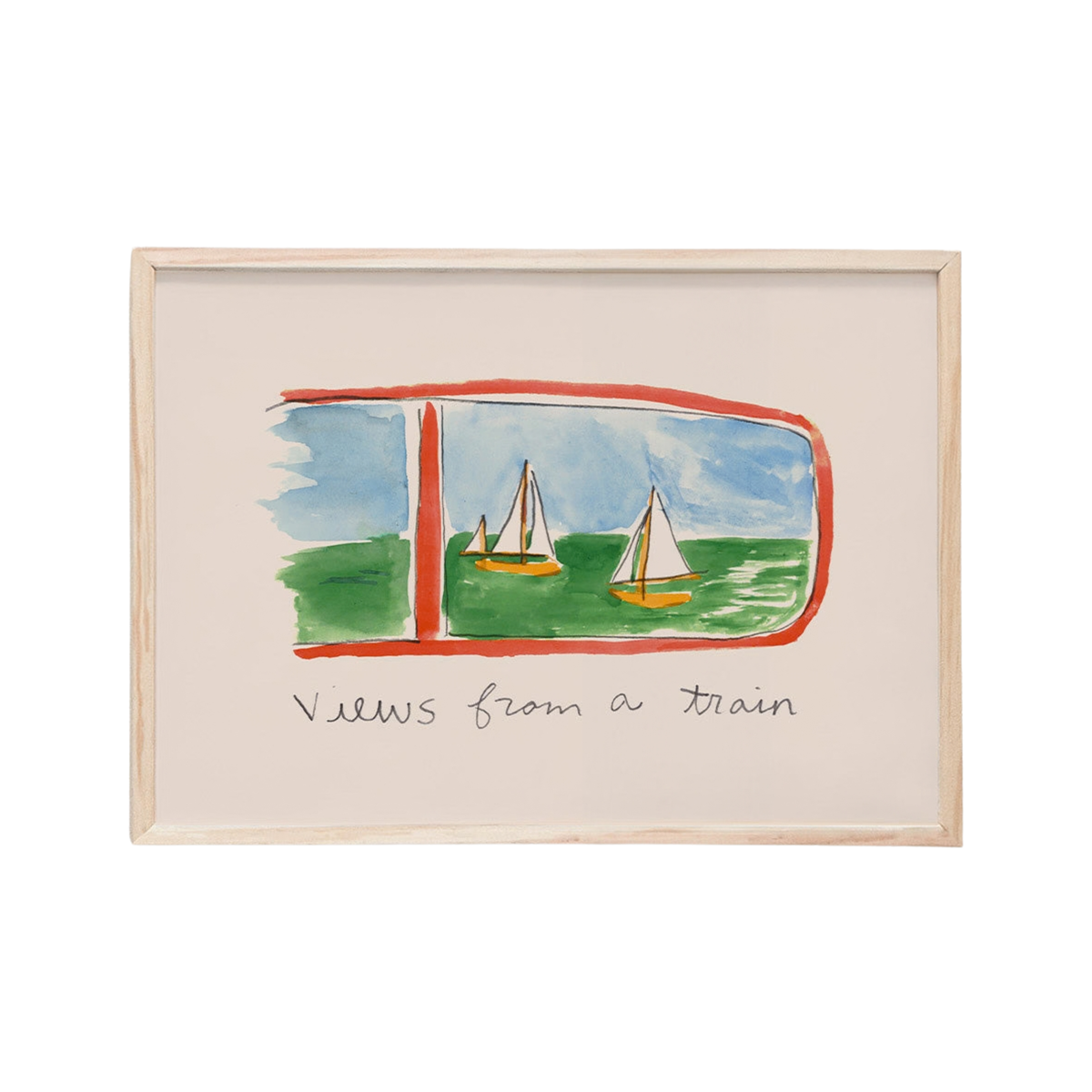 Train Views Mini Art Print