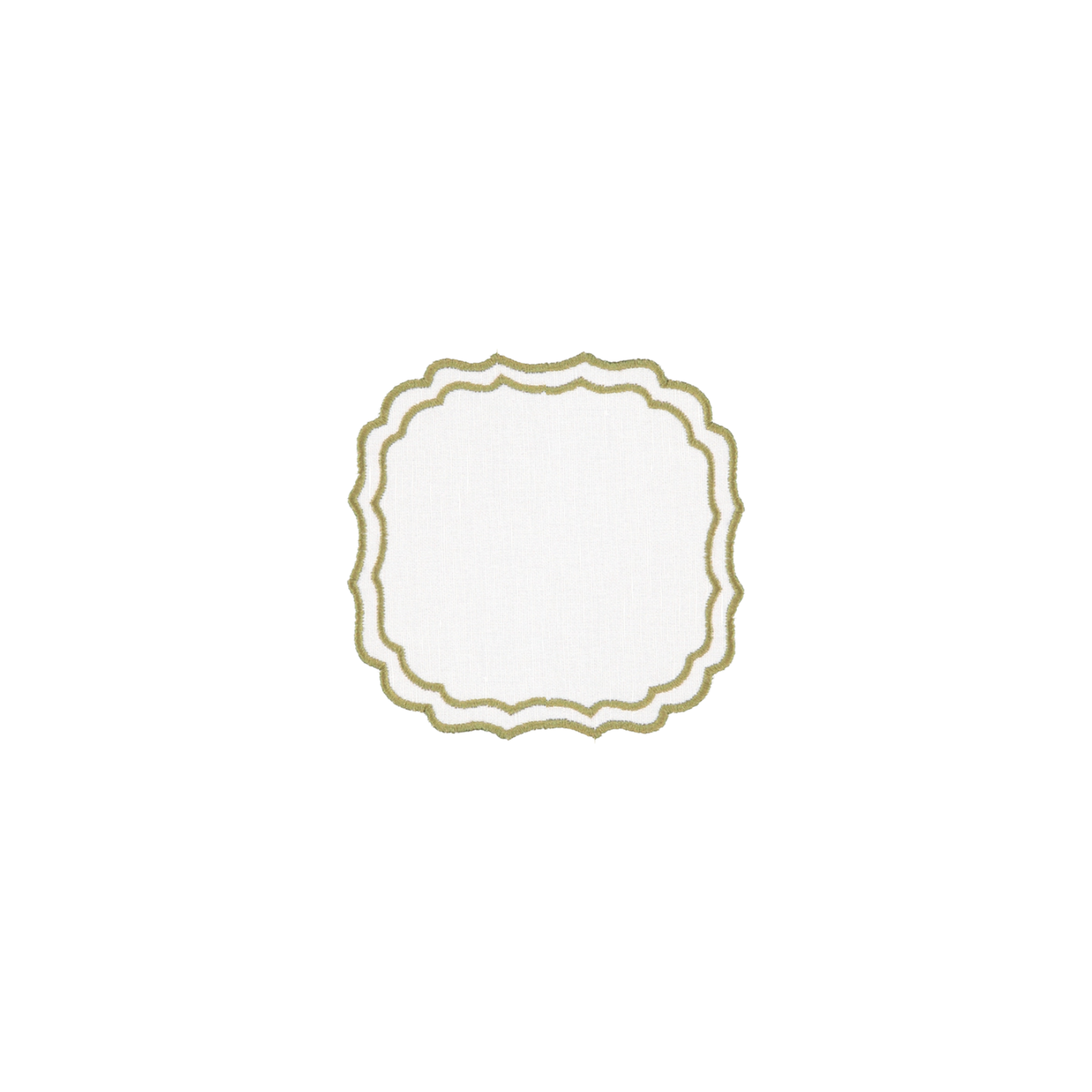 Greta Coaster/Bread Plate, Green