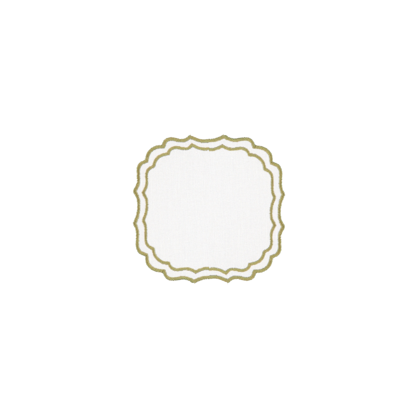 Greta Coaster/Bread Plate, Green