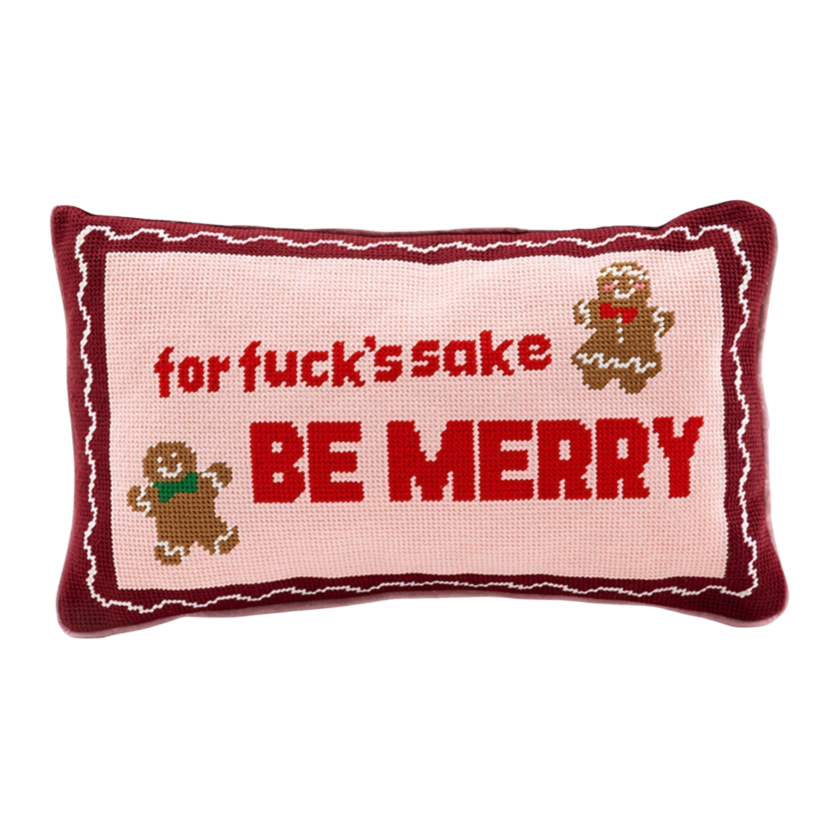 Be Merry Needlepoint Pillow