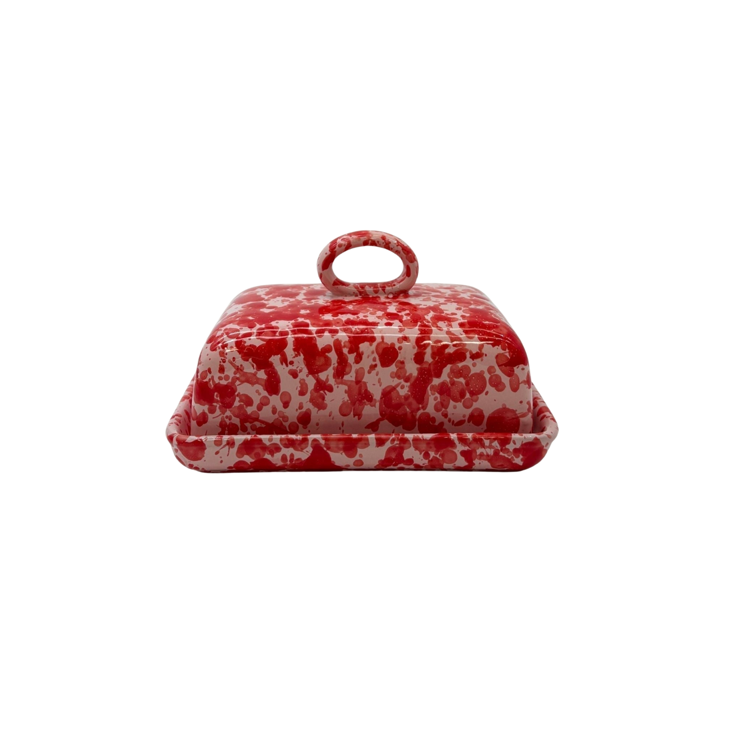 Splatterware Butter Dish