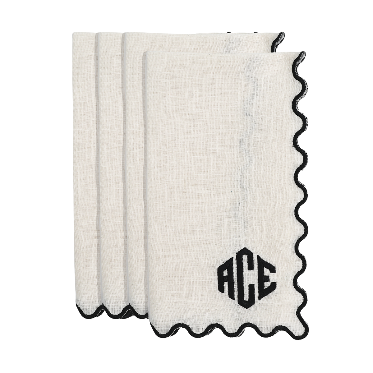 The Vivienne Linen Dinner Napkins - Cream