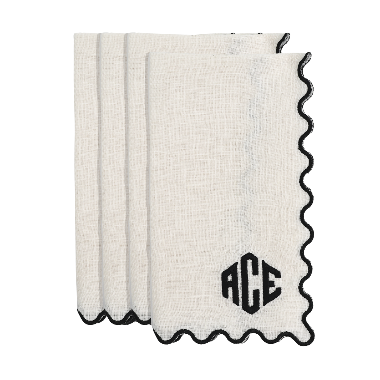 The Vivienne Linen Dinner Napkins - Cream