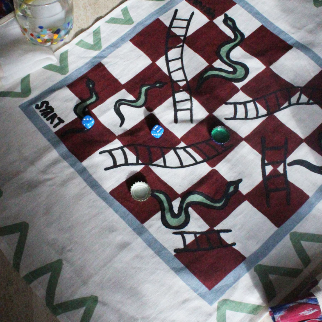 Snakes & Ladders Tea Towel