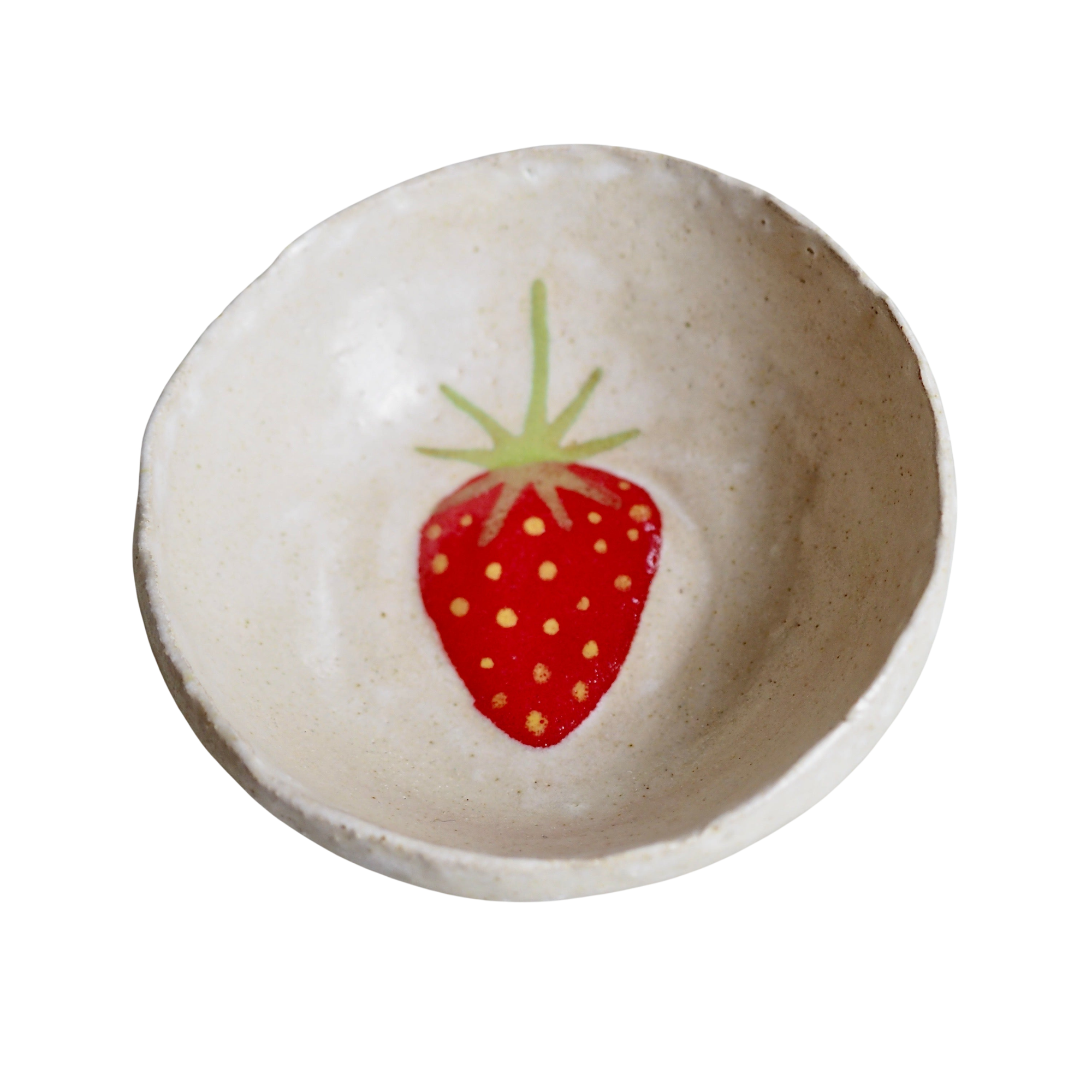 Handmade Mini Strawberry Ceramic Condiment Bowls