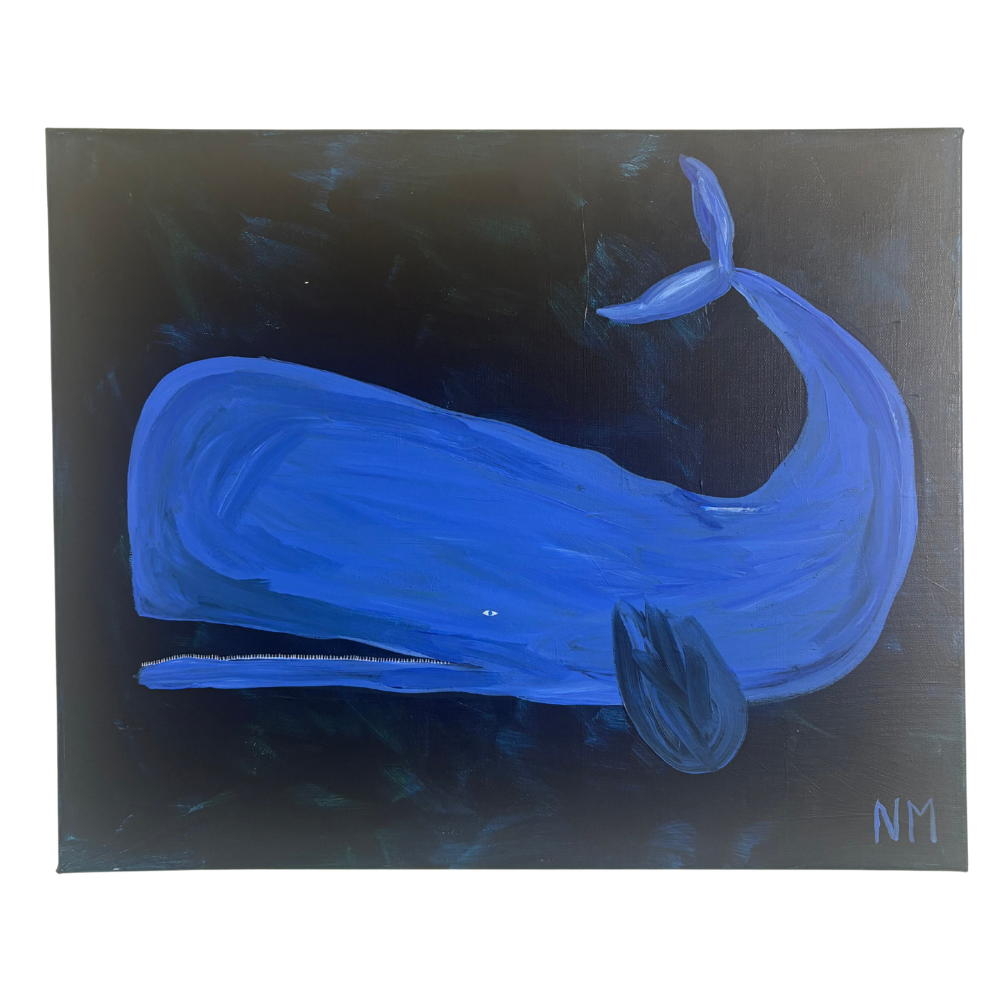 Whale in The Deep Blue Sea Artwork