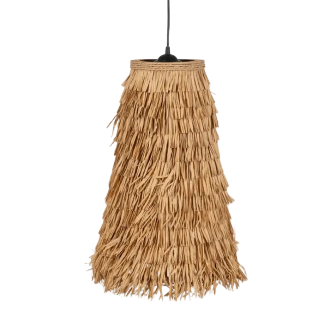 Natural-Fibre Pendant Light, 35 x 35 x 50 cm