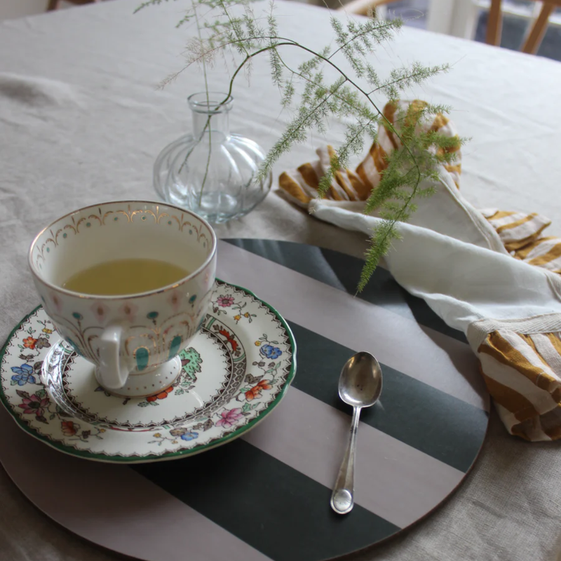 Forest Green Striped Placemat