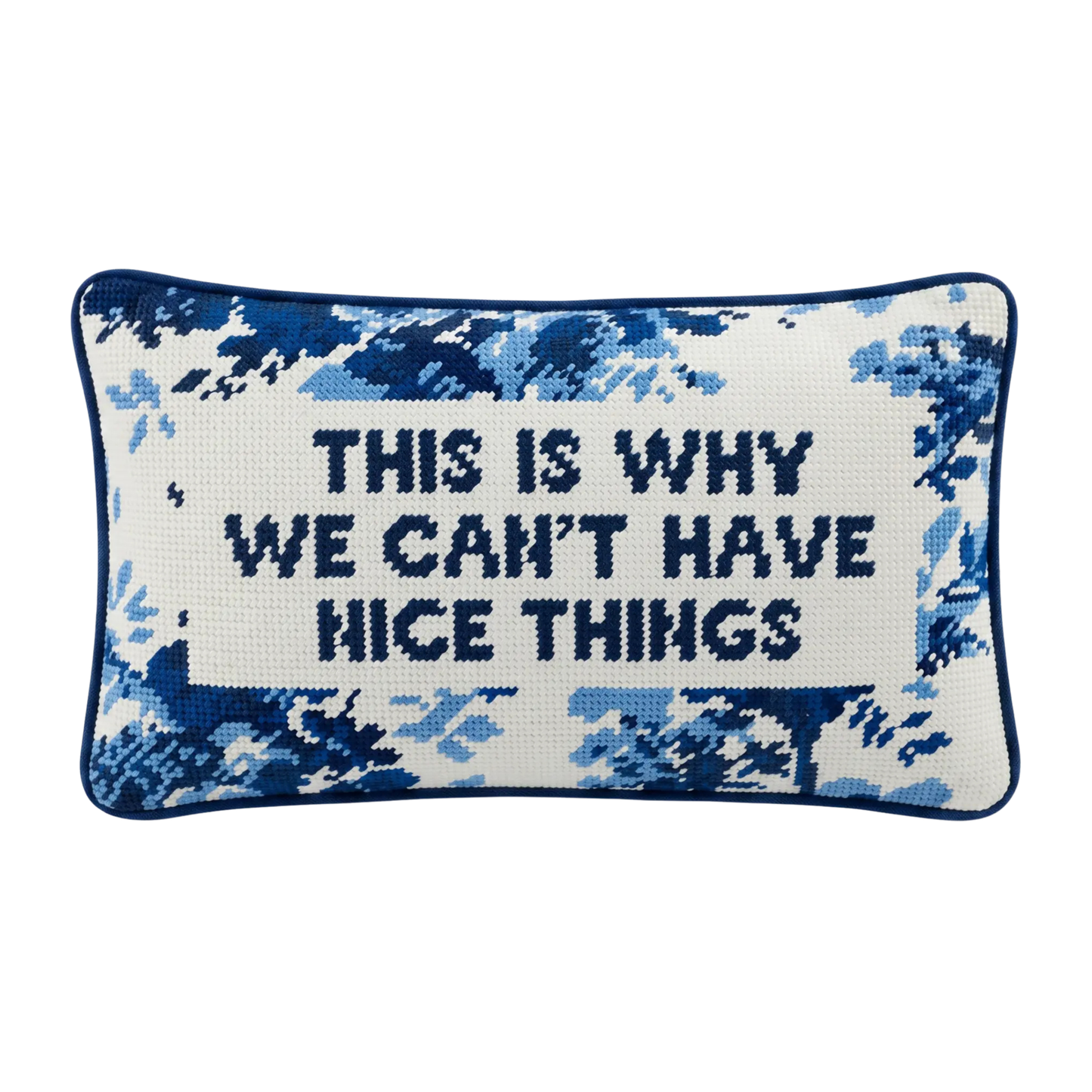 Nice Things Needlepoint Pillow