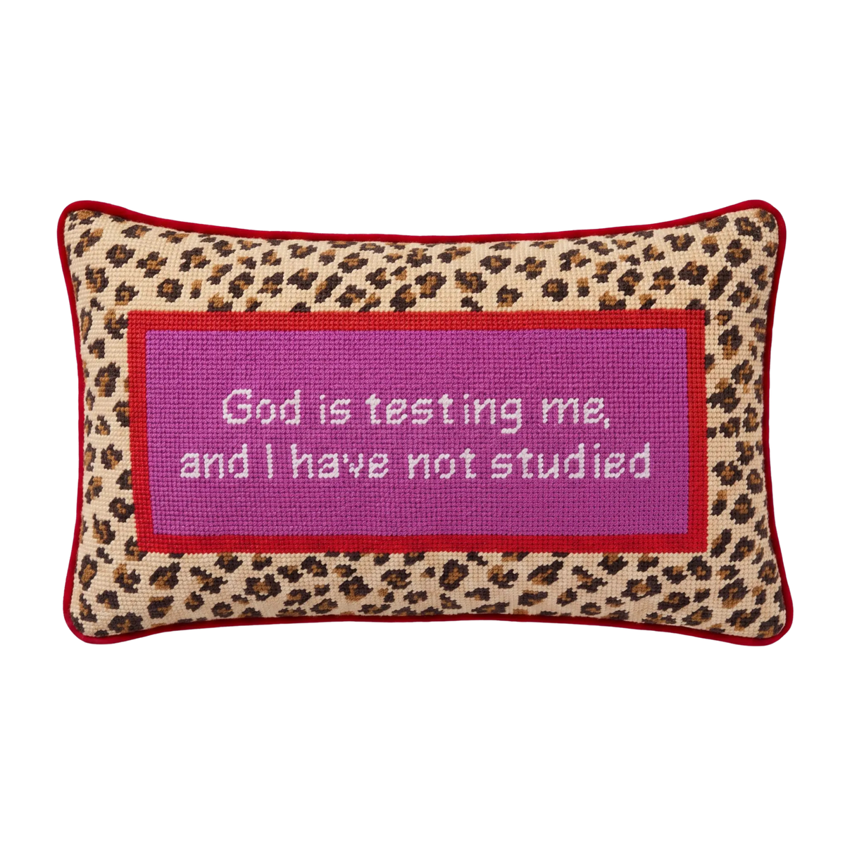 God Testing Me Needlepoint Pillow