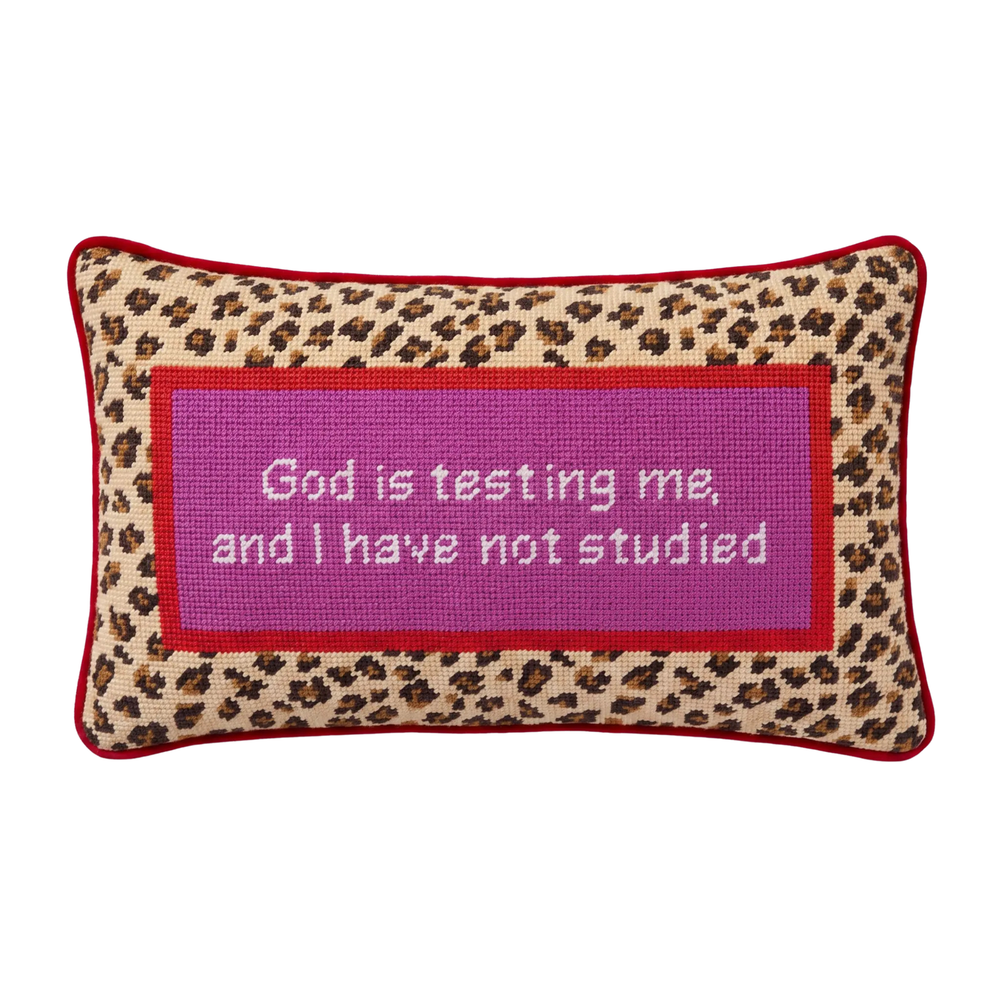 God Testing Me Needlepoint Pillow
