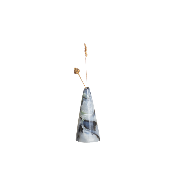 Recycled Plastic Marbled Bud Vase - Sage Peaks