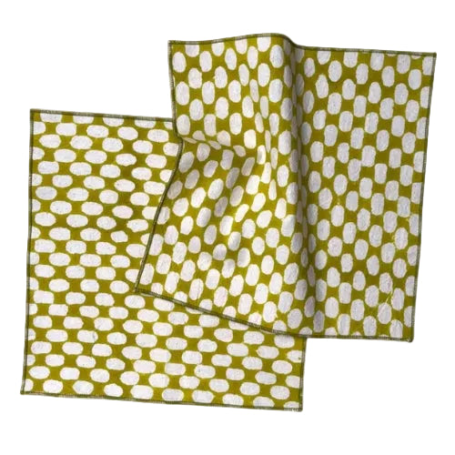 Olive Snug Swirls Kerchief Handkerchief | Block Print