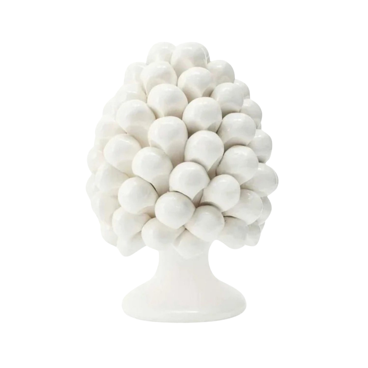 Evelyn White Ceramic Pine Cone