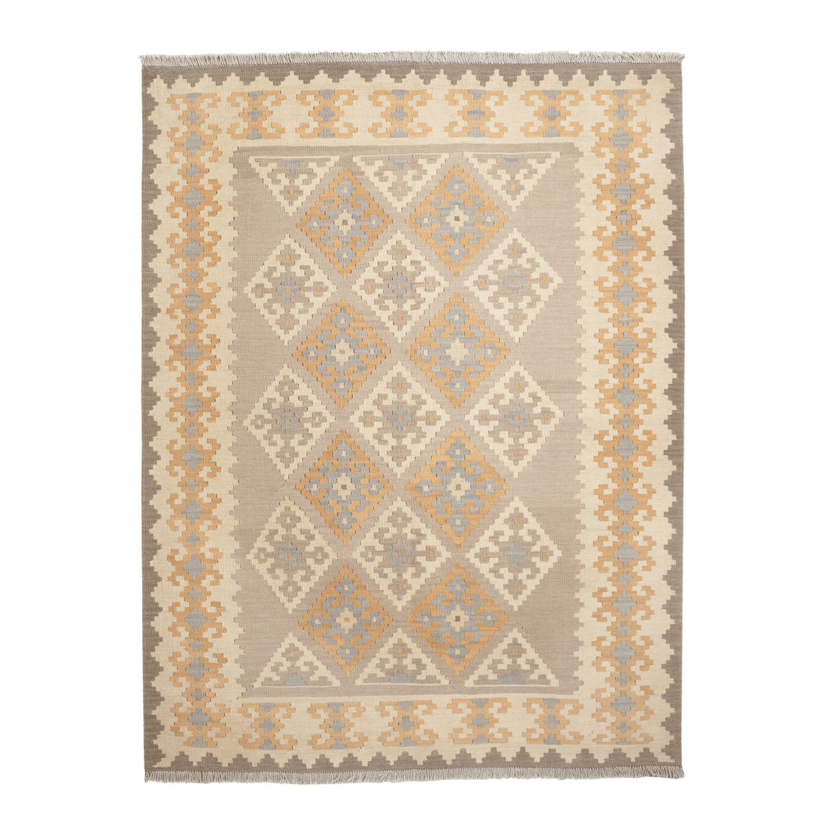 Kelim Gashgai Handwoven – Grey, 200 x 151cm