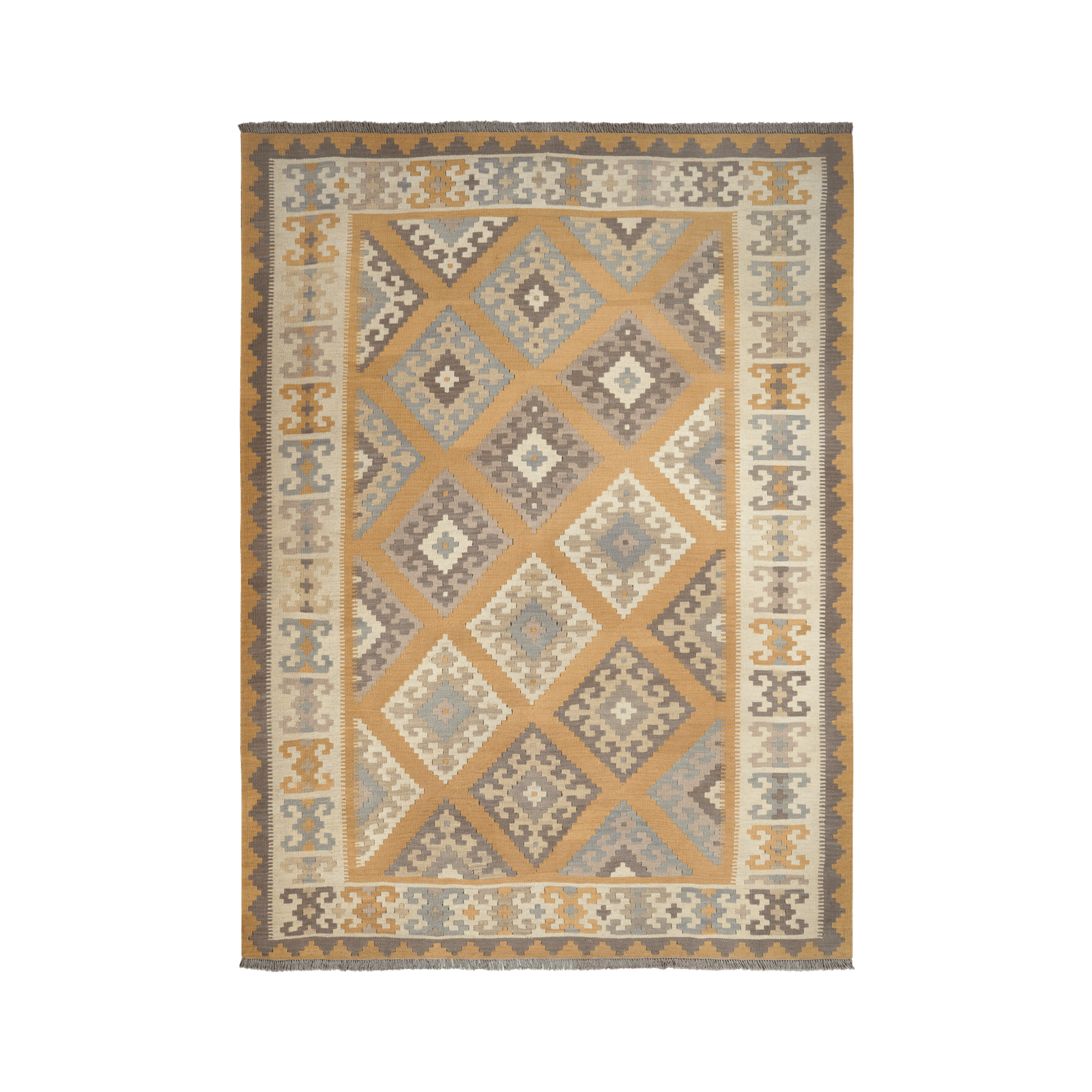Kilim Gashgai Rug · Hand-Woven - Yellow, 250x185 cm