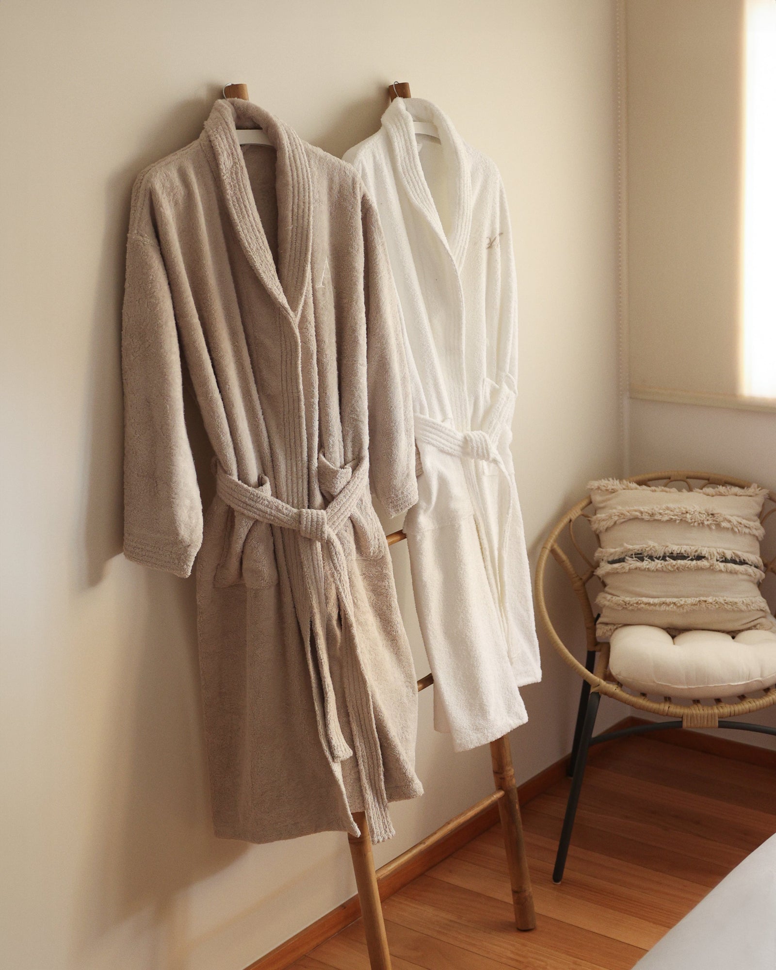 Personalised White Bathrobe MF