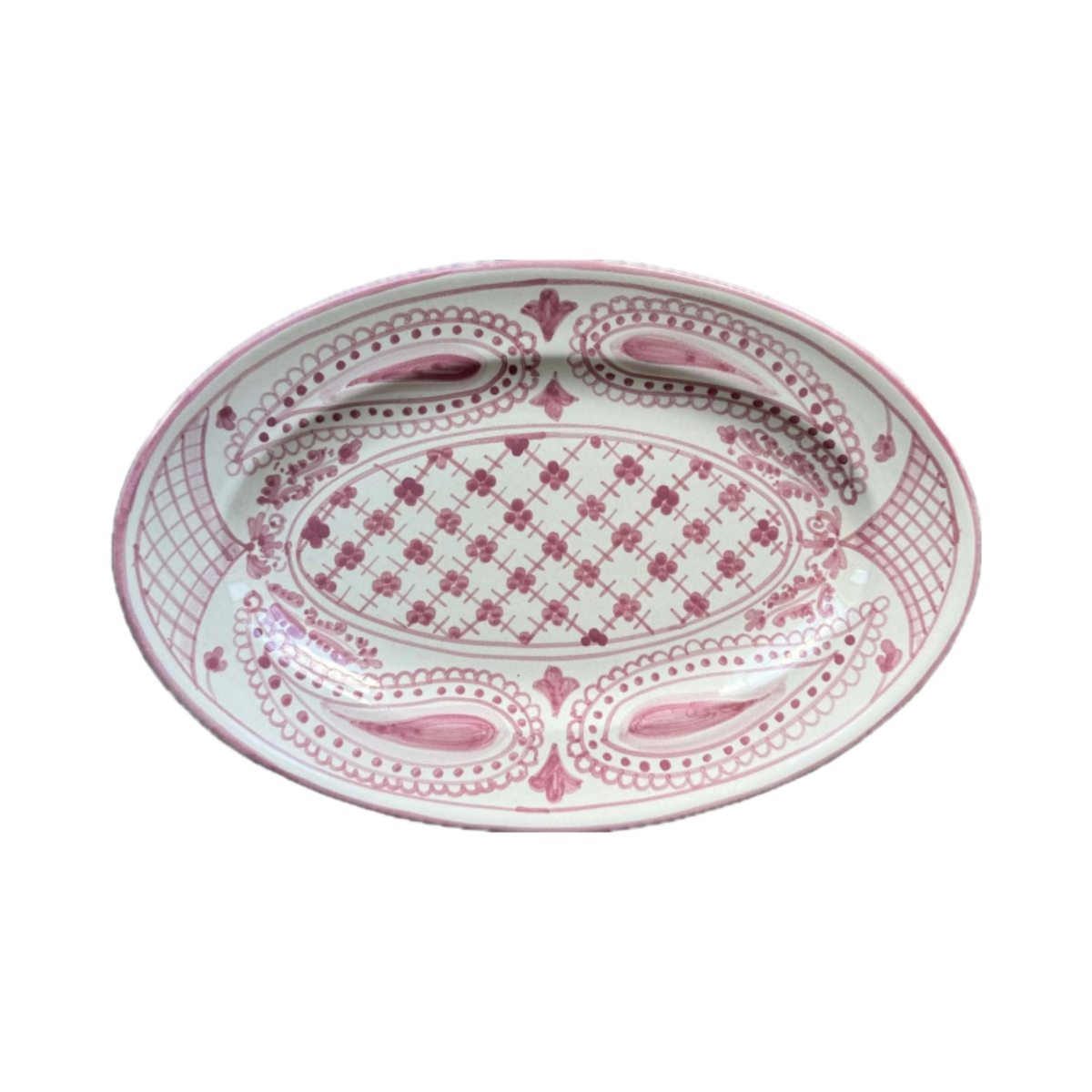 Oval Serving Platter Bandana 29 cm Pink