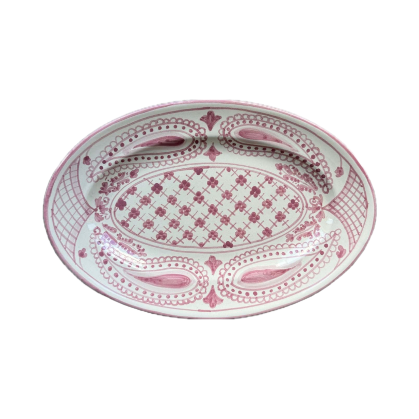 Oval Serving Platter Bandana 29 cm Pink