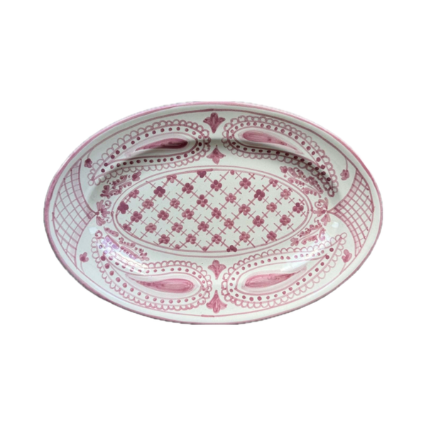 Oval Serving Platter Bandana 29 cm Pink
