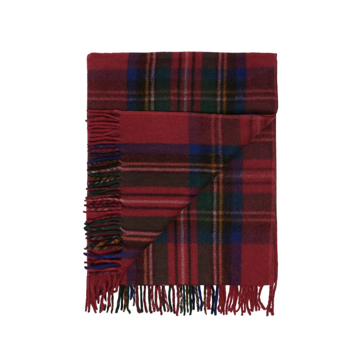 Gorgeous Wool Throw Blanket In Stewart Royal Tartan